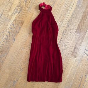Velvet Holiday Dress; Crimson; Size 0-2